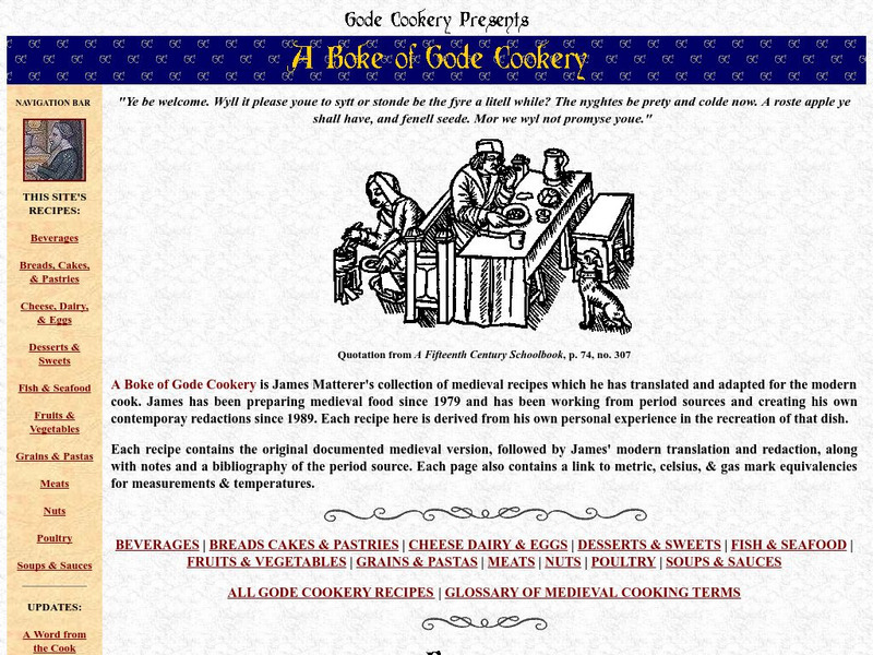 Gode Cookery: A Boke of Gode Cookery Handout Gode Cookery: A Boke of Gode Cookery Handout