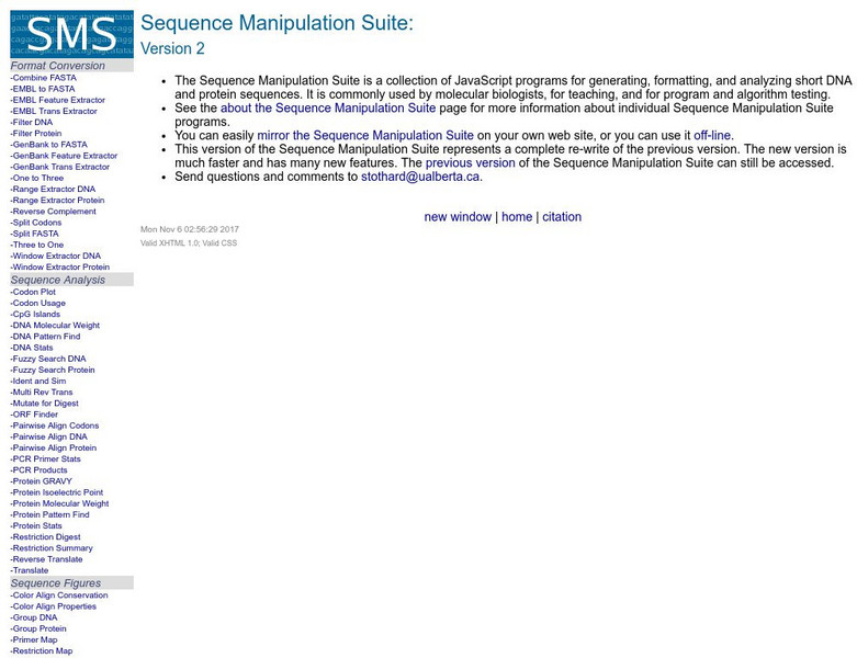 Sequence Manipulation Suite Interactive Sequence Manipulation Suite Interactive
