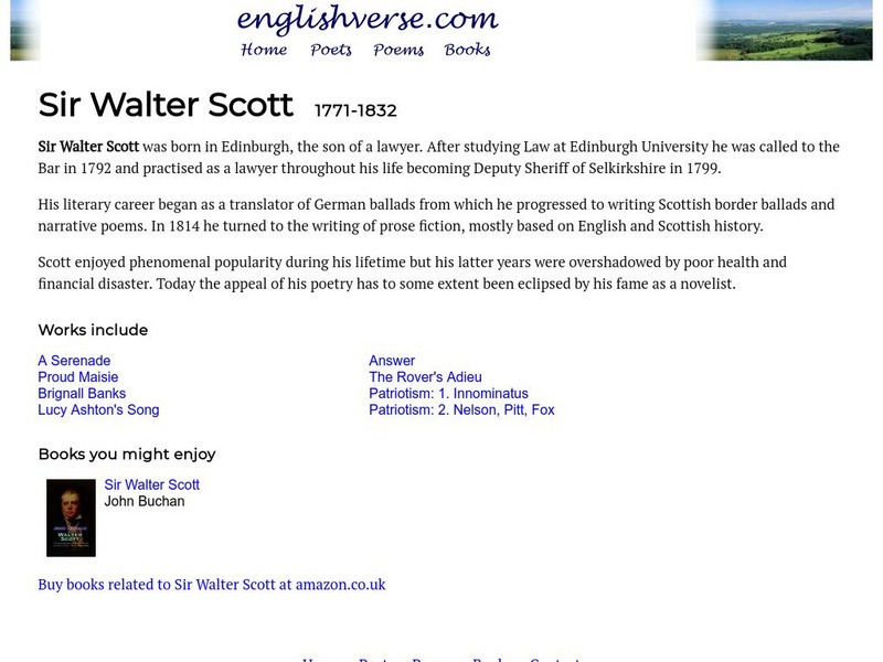 English Verse: Sir Walter Scott (1771 1832) eBook