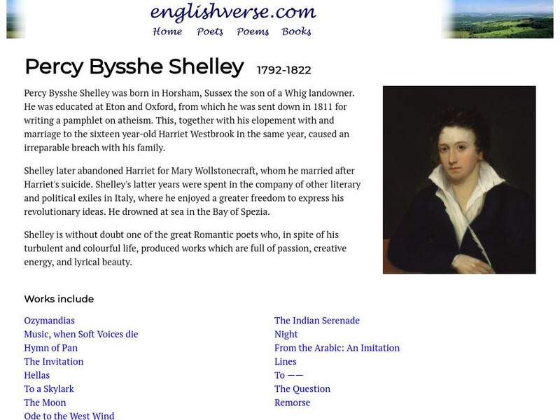 English Verse: Percy Bysshe Shelley (1792 1822) eBook