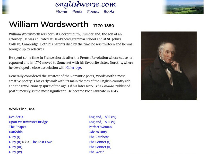 English Verse: William Wordsworth (1770 1850) eBook English Verse: William Wordsworth (1770 1850) eBook