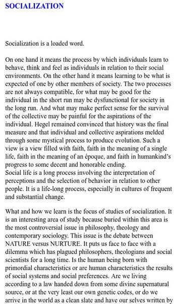 Benet Davetian: Socialization Website Benet Davetian: Socialization Website