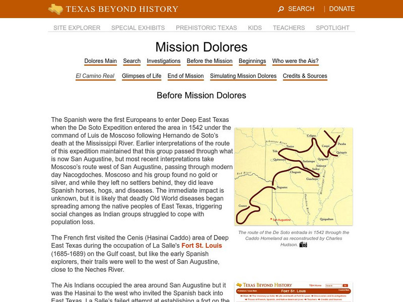 Texas Beyond History: Before Mission Dolores Article
