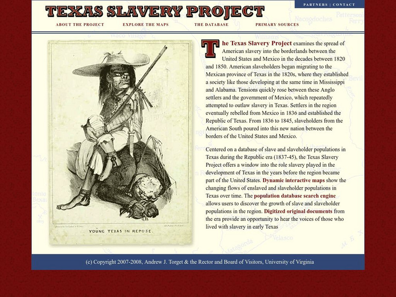 Virginia Center for Digital History: Texas Slavery Project Website Virginia Center for Digital History: Texas Slavery Project Website