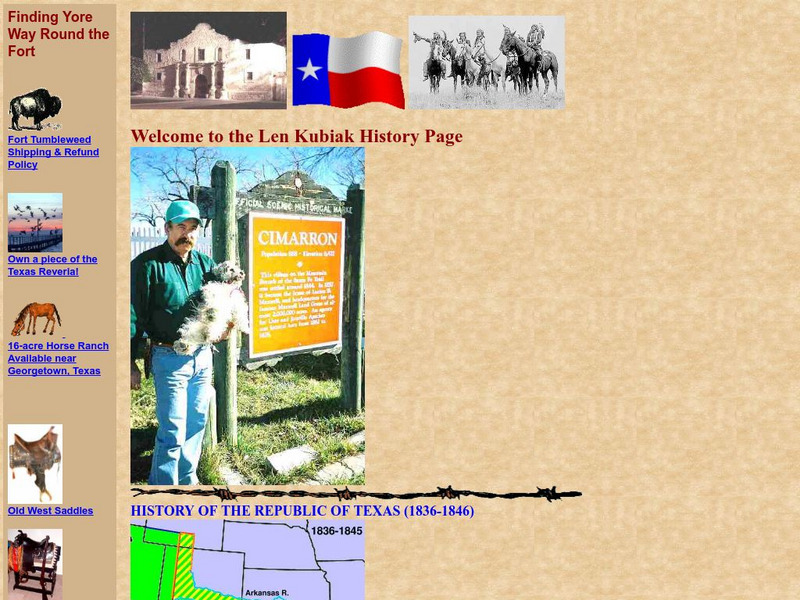 Fort Tumbleweed: History of the Republic of Texas (1836 1846) Website Fort Tumbleweed: History of the Republic of Texas (1836 1846) Website