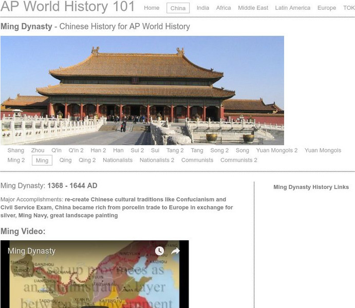 Ap World History 101: Ming Dynasty Article