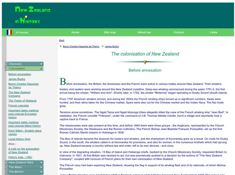 New Zealand in History: The Colonisation of New Zealand Article New Zealand in History: The Colonisation of New Zealand Article