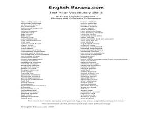 Printables Oxymoron Worksheet 100 great english oxymorons phrases that contradict themselves worksheet