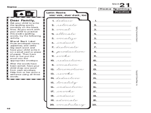 Printables 8th Grade Spelling Worksheets 8th grade spelling latin roots worksheet lesson planet worksheet