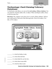 Worksheets John Henry Worksheets card cataloglibrary database activity john henry 3rd 4th worksheet