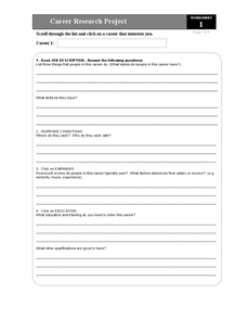 Worksheets Career Worksheets career worksheets for middle school students templates and worksheets