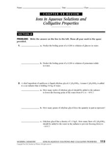 Printables Chapter 13 Worksheet chapter 13 review section 2 ions in aqueous solutions and colligative properties worksheet