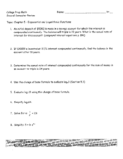 Printables Exponential And Logarithmic Functions Worksheet college prep math chapter 5 exponential and logarithmic functions worksheet