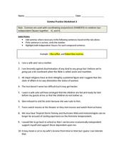 Printables Comma Practice Worksheets comma practice worksheet 3 6th 9th grade lesson planet worksheet
