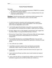 Printables Comma Practice Worksheets comma practice worksheet 6th 9th grade lesson planet worksheet
