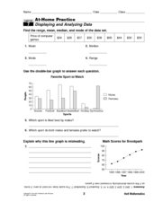 Worksheet Analyzing Data Worksheet displaying and analyzing data 5th 6th grade worksheet lesson worksheet