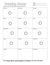 Worksheets Drawing Atoms Worksheet drawing atoms 9th 12th grade worksheet lesson planet worksheet