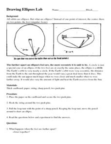 Printables Ellipse Worksheet drawing ellipses lab 9th 11th grade worksheet lesson planet worksheet