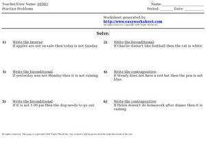 Worksheets Conditional Statement Worksheet With Answers easy worksheet conditional statements 9th 12th grade worksheet