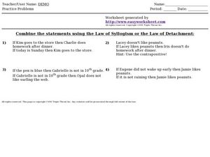 Worksheet Syllogism Worksheet easy worksheet law of syllogism and detachment 9th 12th worksheet