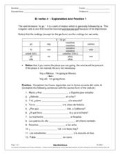 Printables Ir A Infinitive Worksheet ir a infinitive worksheets spanish intrepidpath el verbo explanation and practice 1 6th 9th grade worksheet