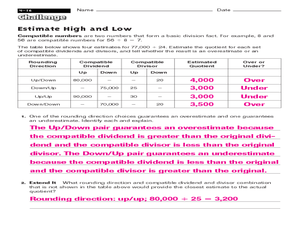 Printables Compatible Numbers Worksheet compatible numbers lesson plans worksheets reviewed by teachers estimate high and low numbers