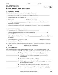 Worksheets Atoms And Molecules Worksheet gas atoms and molecules 6th 12th grade worksheet lesson planet worksheet