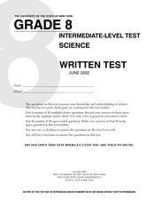 grade 8 science written test 8th grade worksheet lesson