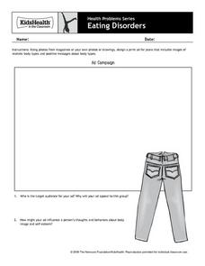 Printables Eating Disorder Worksheets eating disorder worksheets for students intrepidpath health problems series disorders 7th 9th grade worksheet