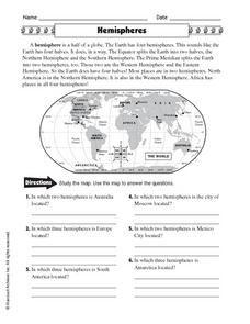 Printables Hemisphere Worksheet hemispheres 4th 6th grade worksheet lesson planet worksheet
