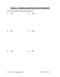 Printables Drawing Lewis Structures Worksheet drawing lewis structures worksheet davezan honors homework 9th 12th grade