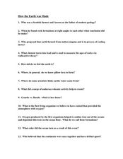 Printables 6th Grade Earth Science Worksheets earth science worksheets 6th grade page how the was made 5th worksheet lesson pla