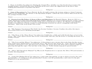 Worksheets Genre Worksheet genre worksheets sharebrowse identifying 9th grade worksheet lesson planet