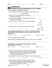 Worksheets Indirect Proof Worksheet With Answers indirect proof and inequalities in one triangle 10th grade lesson plan