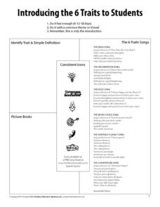 Printables Sentence Fluency Worksheets writing sentence fluency lesson plans worksheets introducing the 6 traits to students