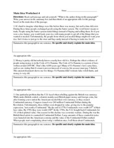 Printables Main Idea Worksheets 6th Grade main idea practice worksheets 6th grade putiloan com and supporting details 5th grade