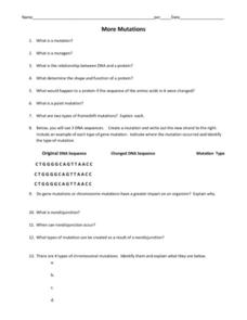 Printables Mutations Worksheet more mutations 9th higher ed worksheet lesson planet worksheet