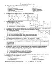 Worksheets Chemistry Review Worksheet organic chemistry review 10th higher ed worksheet lesson planet worksheet