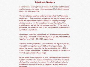 Printables Palindrome Riddles Worksheet palindrome lesson plans worksheets reviewed by teachers palindromic numbers