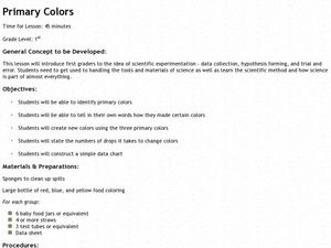 Primary Colors 1st Grade Lesson Plan | Lesson Planet