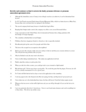 Printables Pronoun Antecedent Agreement Worksheet pronoun antecedent agreement lesson plans worksheets exercises