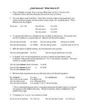 Printables Que Hora Es Worksheet que hora es what time is it 8th 9th grade worksheet lesson worksheet