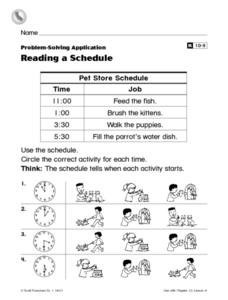 Worksheets Reading A Schedule Worksheet reading a schedule 1st 2nd grade worksheet lesson planet worksheet