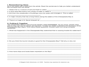 Printables Emancipation Proclamation Worksheet regions of north americathe chesapeake bay 5th 8th grade worksheet
