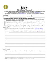 Printables Fire Safety Merit Badge Worksheet safety merit badge worksheet davezan 5th 12th grade lesson planet