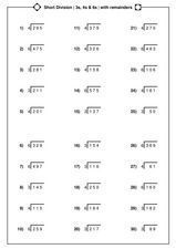 Printables Division With Remainders Worksheet short division with remainders 4th grade worksheet lesson planet worksheet
