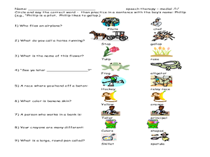 Worksheets Speech Therapy Worksheets speech therapy sentence practice 2nd 3rd grade worksheet worksheet