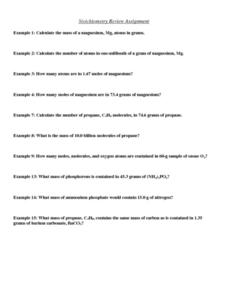 Printables Stoichiometry Worksheet stoichiometry review assignment 10th higher ed worksheet worksheet