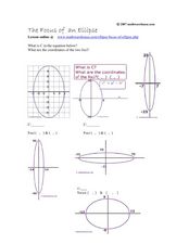 Worksheets Ellipse Worksheet the focus of an ellipse 9th 11th grade worksheet lesson planet ellipse