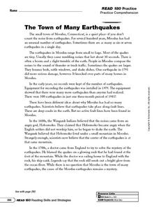 Printables 6th Grade Main Idea Worksheets the town of many earthquakes main idea and details 5th 6th worksheet